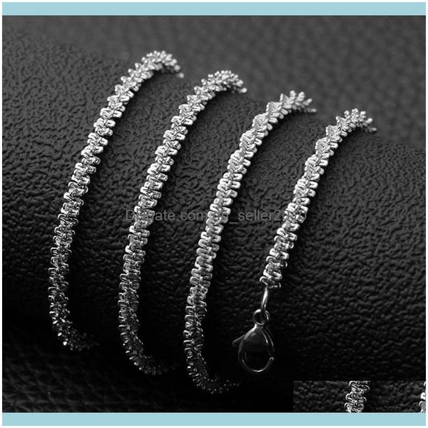 

& pendants jewelryheavy 3.4mm cauliflower chain necklaces for women christmas gift korean aessories stainless stee jewelry chai, Silver