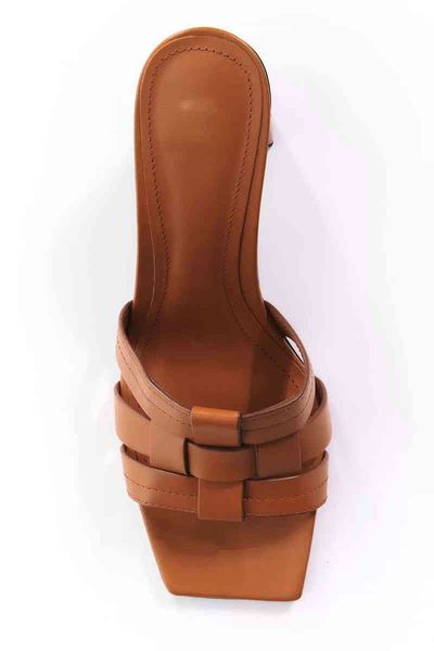 

dress shoes summer woven square toe women slides casual round heel slip on sandals f1k1, Black