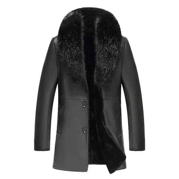 

men's synthetic fur thick coat, black long sved windproof et, warm, ffy, veet, large, winter