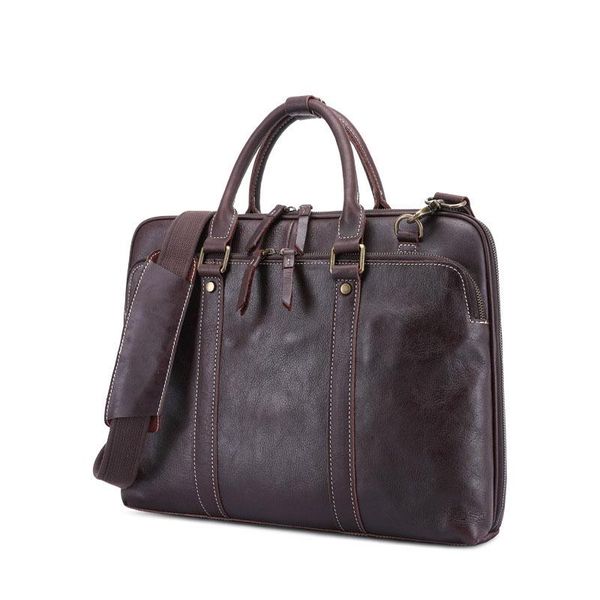 

briefcases source point men's handbags leather layer cowhide one-shoulder messenger bag horizontal retro jt330086