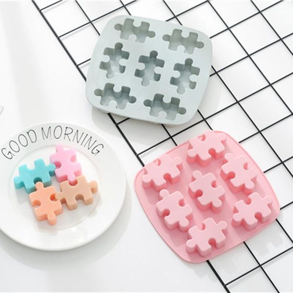 

baking moulds puzzle cake cookie decorating tools shape silicone fondant mould chocolate sugar craft mold