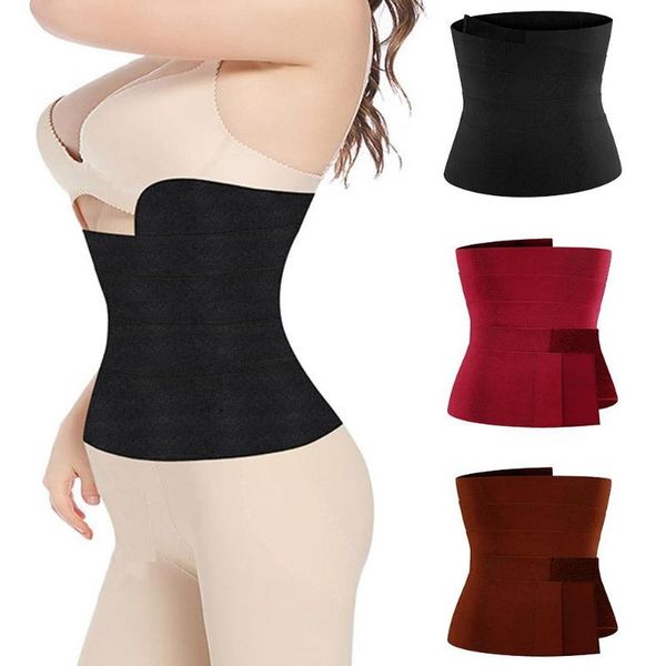 

waist support women trainer belt tummy control cincher trimmer sweat workout girdle slim belly band sports, Black;gray