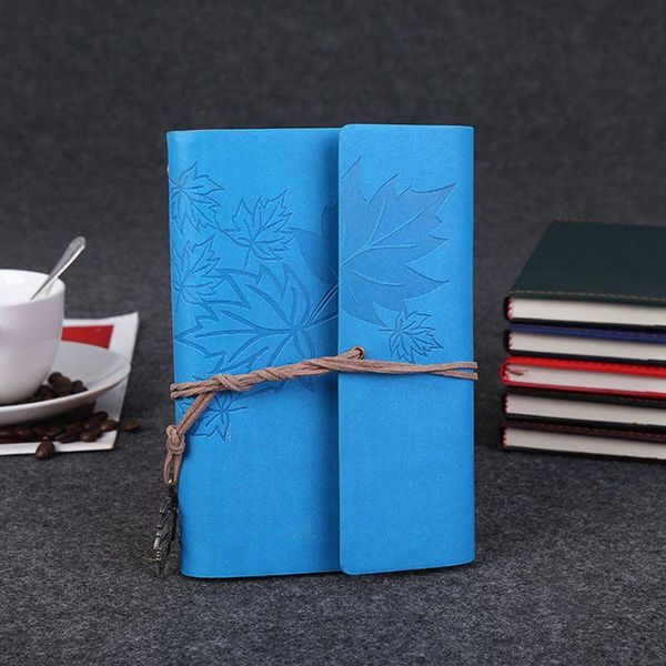 

notepads leather writing journal notebook, classic spiral bound notebook refillable diary sketchbook gifts with unlined travel journals t, Purple;pink
