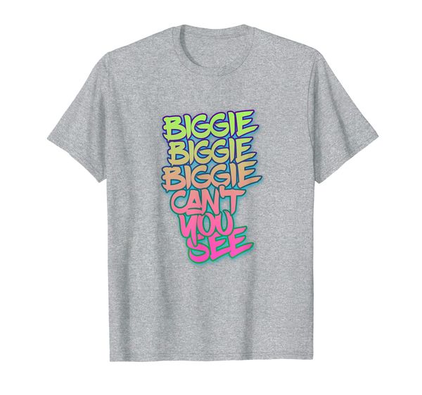 

biggie- can't you see -hip hop shirts 90s rap, White;black