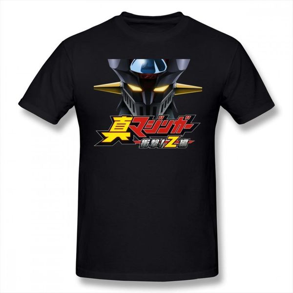

mazinger z shin anime cartoon men t shirt cotton short sleeve tee fun basic oversize printed, White;black