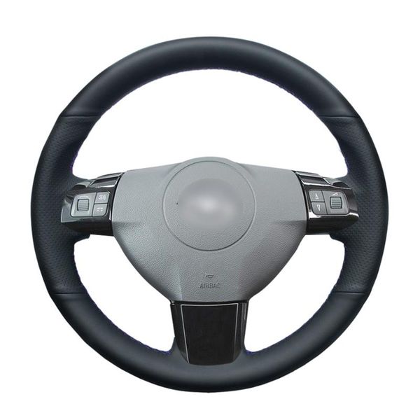 

steering wheel covers black pu artificial leather hand sew car cover for astra h zaflra b signum vauxhall vectra c holden