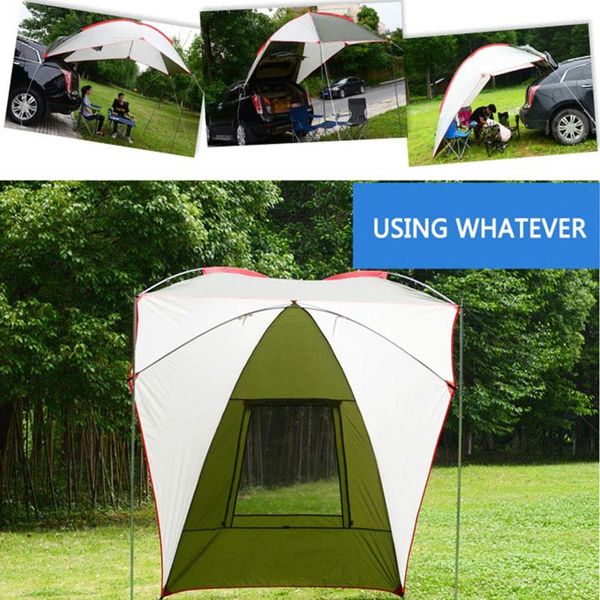 

durable camping tent car folding waterproof pu 2 colors self-driving travelling bedding tents and shelters