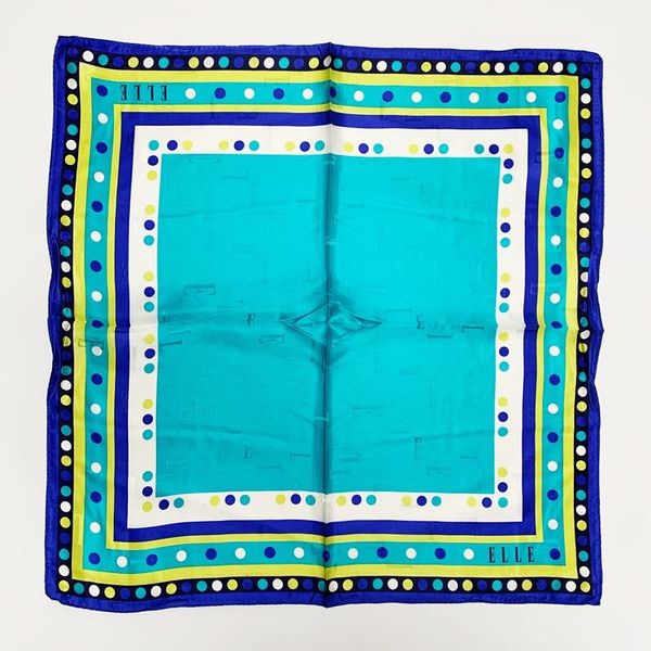 

50*50cm blue polka dot print silk scarves female neck scarf elegant hair tie neckerchief bandanas, Blue;gray