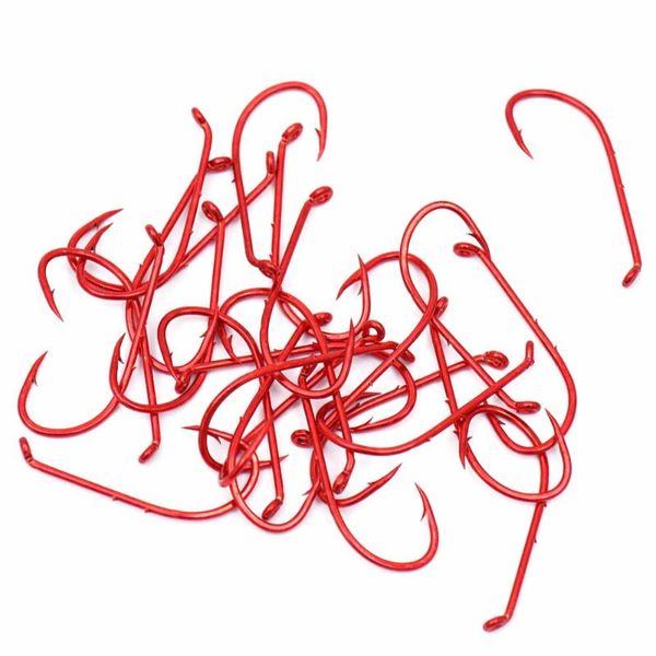 

arrival 25pcs carbon steel crank hooks fishing tackle accessory 1/0# 2# 4# 6#