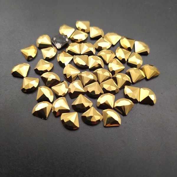 

nail art decorations 100pcs/bag gold ore flat back rhinestone crystal non fix rhinestones for 3d manicure decoration, Silver;gold