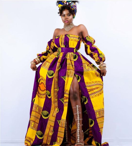 

ethnic clothing 2021 summer african women printing polyester plus size long dress, Red