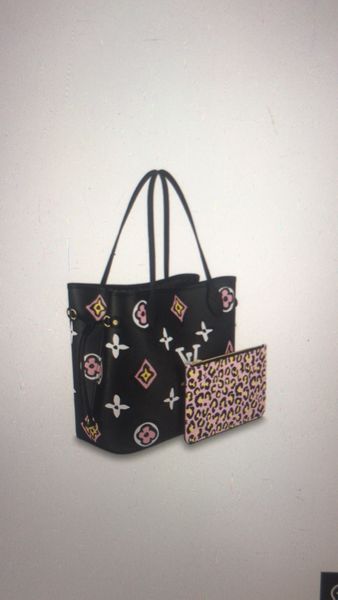 

designer onthego 2021 ss ladies crossbody bag vintage handbag plain classic letter cowhide double handle delicate tote bags women fashion sh