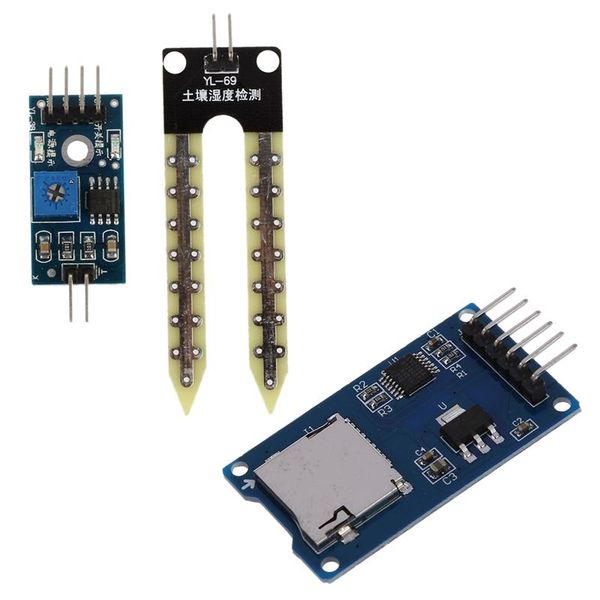 

soil hygrometer humidity detection module moisture testing sensor for arduino pi & spi reader mini sd memory card tf ph meters