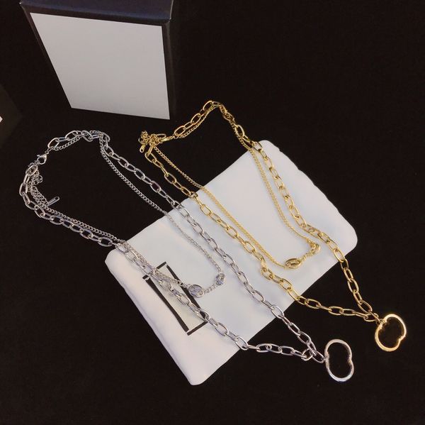 

luxury necklace female stainless steel couple heart gold chain pendant jewelry on the neck gift for girlfriend accessories wholesale, Silver