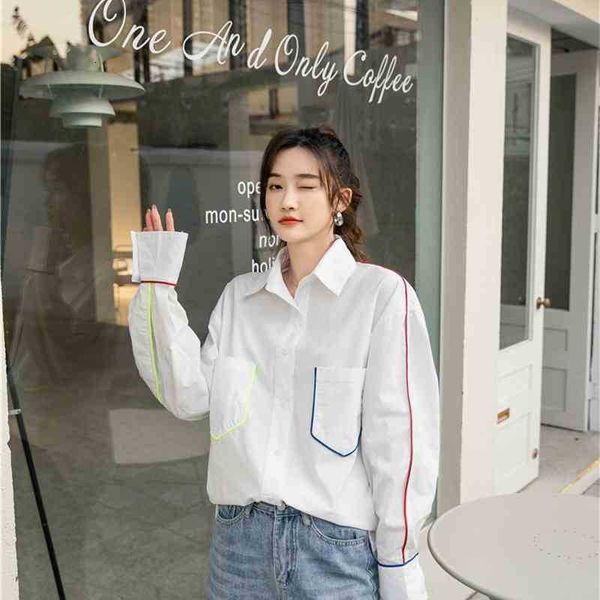 

women's two piece pants designer oversized button up shirt long sleeve white iridescent strip collared loose women and b uzef