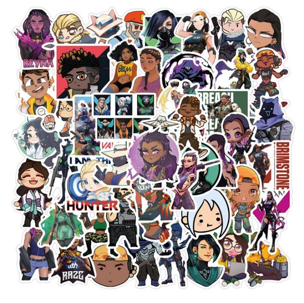 

50pcs shooting game graffiti waterproof skateboard travel suitcase phone lapluggage stickers cute kids girl toys
