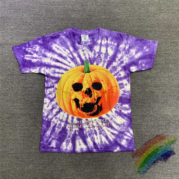 

men's t-shirts t shirts tie dye pumpkin print for halloween t-shirt men women quality t-shirts 039g, White;black