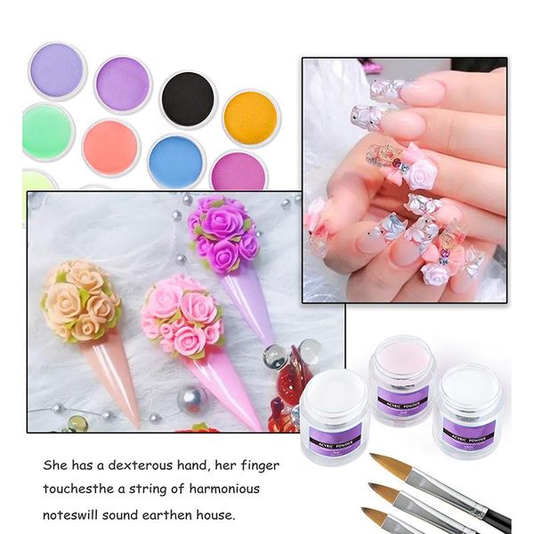 

nail art kits tools 12-color carving powder set no tail butterfly paper holder extension crystal liquid pen thrk889