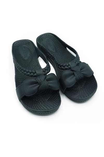 

slippers women's slip-resistant based-bath-balcony-beach-street anthracite-gray, Black