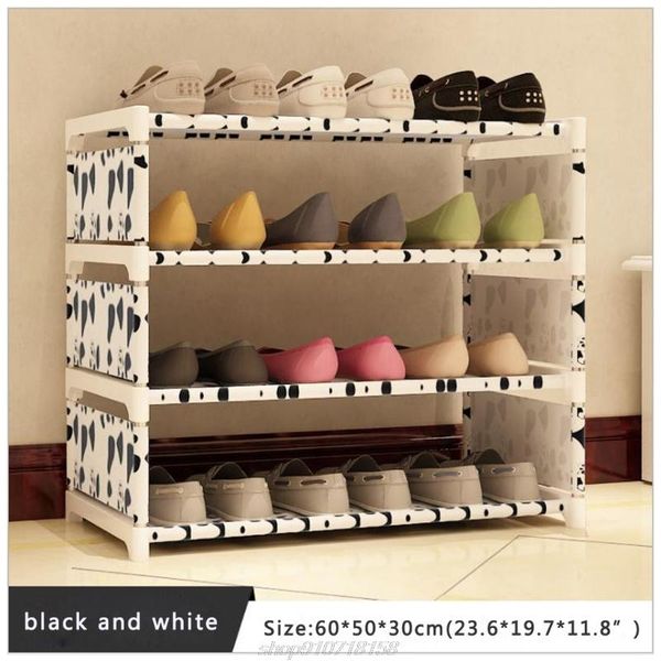 

clothing & wardrobe storage shoes rack organizer shelf 4-tier shoe tower cabinet nonwoven j01 dropship