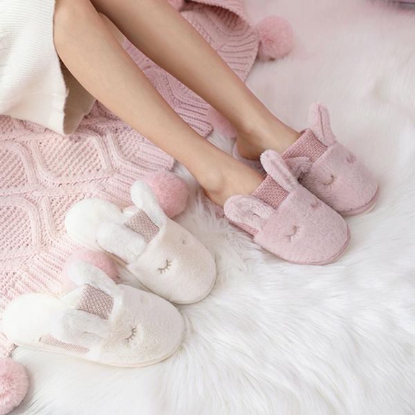 

winter designer furry slippers for women indoor bedroom warm plush ladies flats shoes slides couples fur, Black