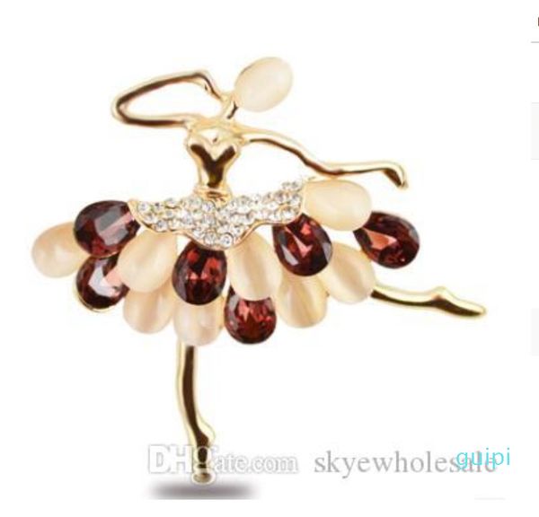 

fashion elegant balletdanserinden brooch, Gray