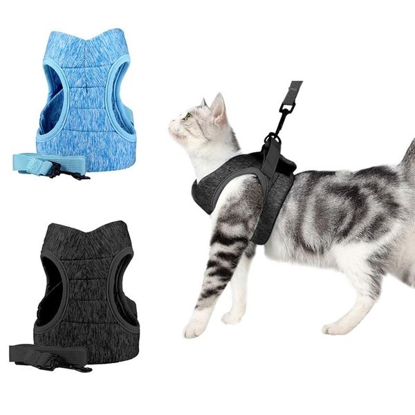 

cat collars & leads harness escape proof small and dog soft mesh vest harnesses adjustable pet