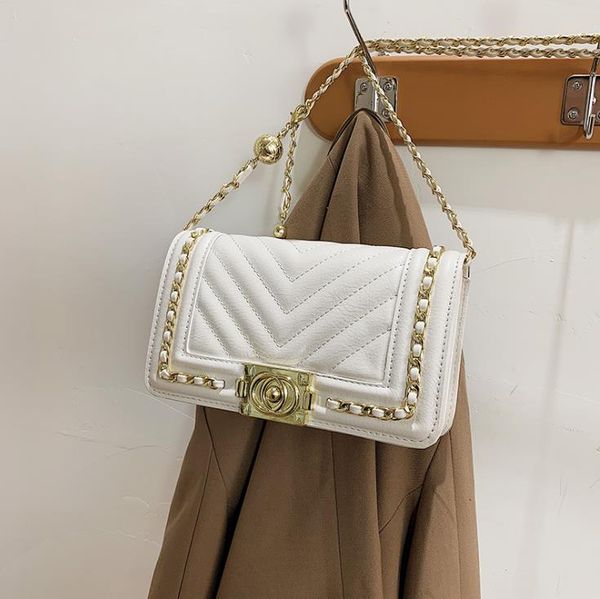 

women's bag spring/summer 2021 simple fashion one-shoulder messenger chain golden ball small square bags