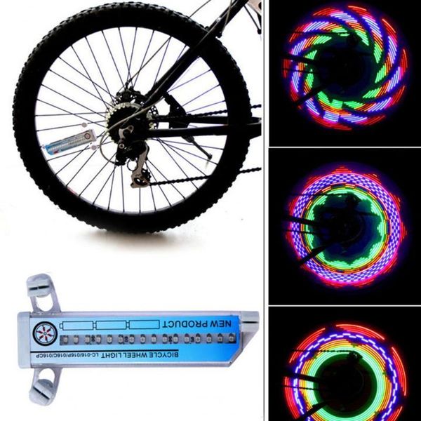 

bike lights bicycle motorcycle double-sided colorful tyre tire wheel 32 led flash spoke light lamp beads riding equipment