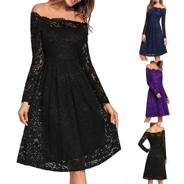 

lace black dress women strapless spaghetti camisole hollow plus size mid dresses party wrap chest 2xl vestidos casual, Black;gray