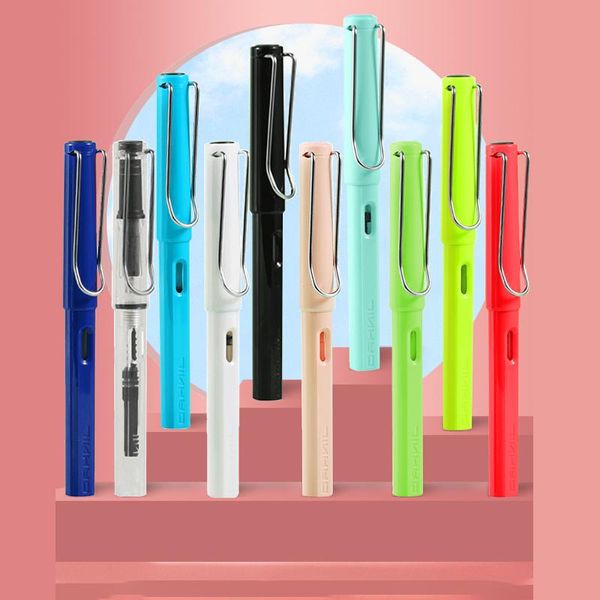 

fountain pens 10pcs/lot jinhao pen fashion plastic colorful classic business gift ink nice office matte school