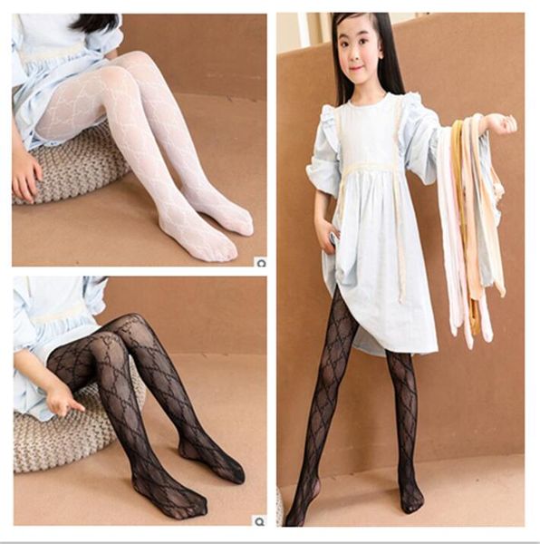 

children long stockings tights girl black and white thin lace mesh tights soft breathable hollow letter tight panty hose high quality, Pink;yellow