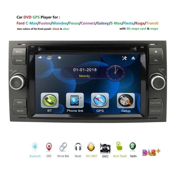 

player car dvd multimedia gps navi for c-max connect fiesta fusion galaxy kuga mondeo s-max focus rds 8g sd maps