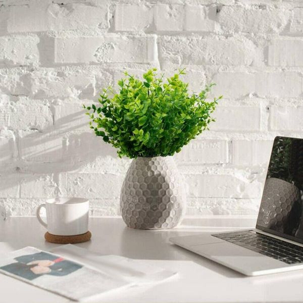 

decorative flowers & wreaths 10pcs artificial large leaf eucalyptus flower branches stems greenery plants ornament diy wedding home decorati