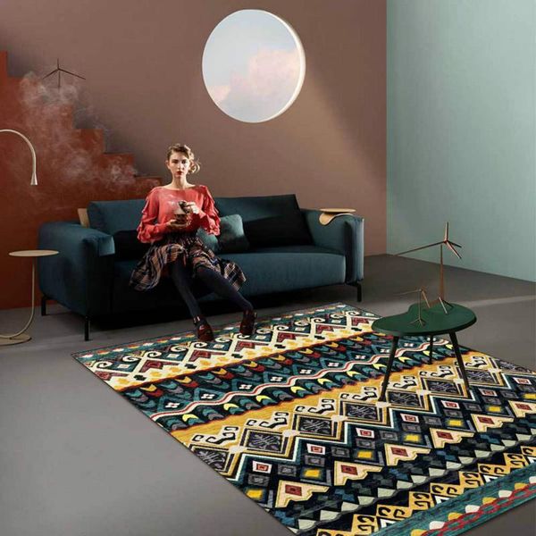 

fashion bohemian geometric ethnic style multicolor living room bedroom bedside carpet floor mats custom carpets