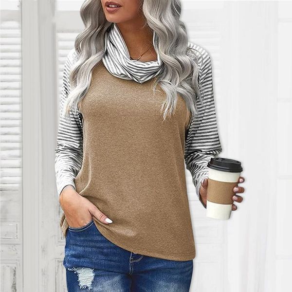 

women's blouses & shirts for women push collar striped print office shirt solid color long-sleeved vintage blousesÂ korean casual top, White