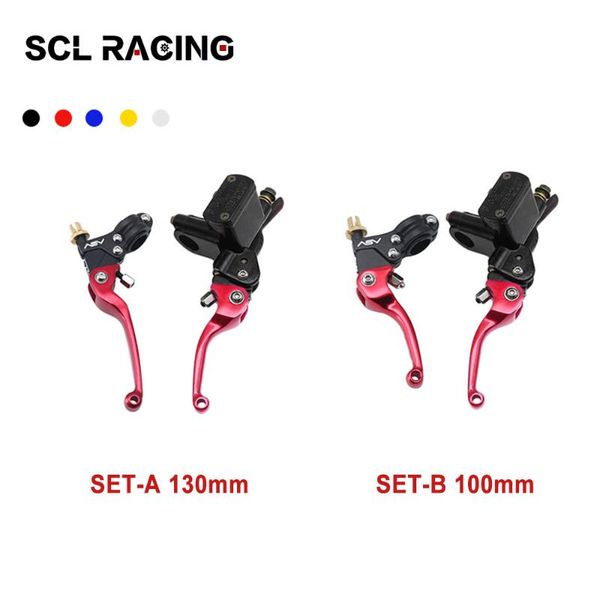

motorcycle brakes scl racing 1pair 100mm 130mm asv cnc folding clutch and brake levers with front pump for crf klx yzf rmz dirt bike