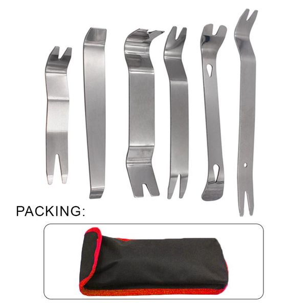 

professional hand tool sets 6pcs/set portable automobile stainless steel audio disassembly trim pry kit car accessories supplies