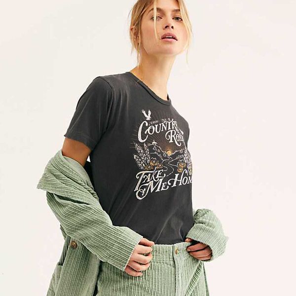

women's t-shirt summer vintage graphic print tshirt female sunset short sleeve black cotton tees casual streetwear t shirt women 8vfw, White
