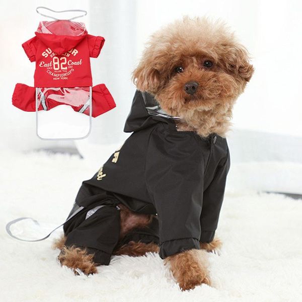 

dog apparel durable puppy raincoat for small dogs reflective waterproof pet jumpsuit clothes poodle yorkies overalls mascotas rain coat