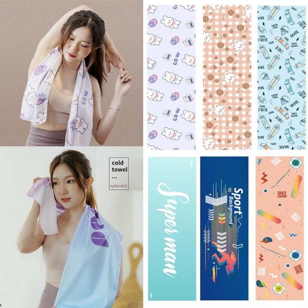 

sweatband cooling towel for women man yoga gym workout sports camping travel jogging beach pilates golf towels neck, Yellow;black