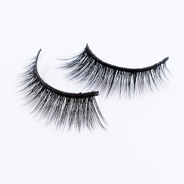 

wyuen thick tapered eyelashes fiber matte black 3d handmade faux fake eye lashes reusable natural false makeup 3d-491