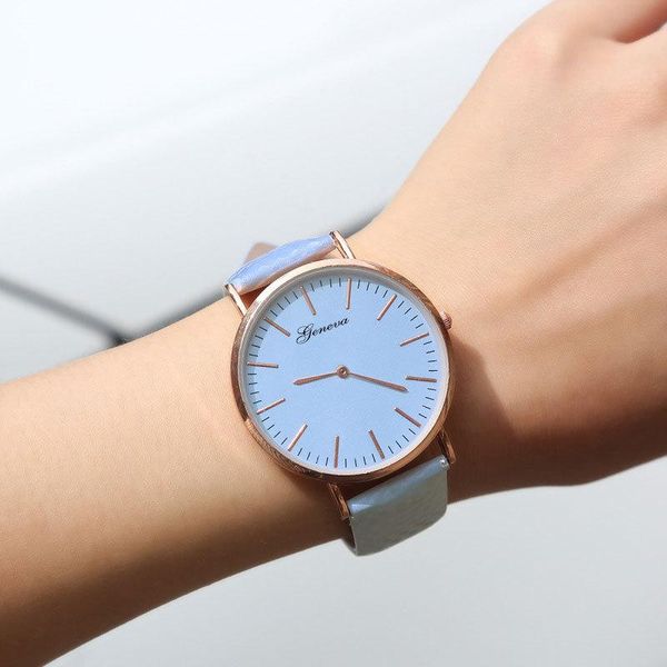 

wristwatches fashion design clock in direct sunlight change color sports casual watch ultraviolet discoloration quartz women wrist watches, Slivery;brown
