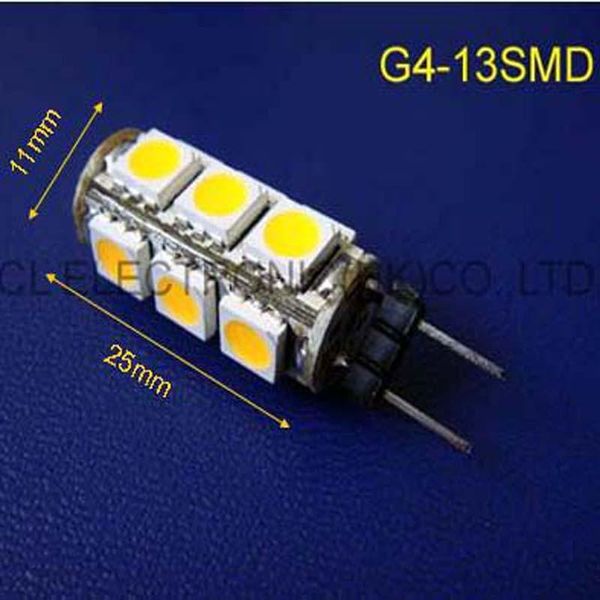 

bulbs 13smd dc12v g4 led light 5pcs/lot