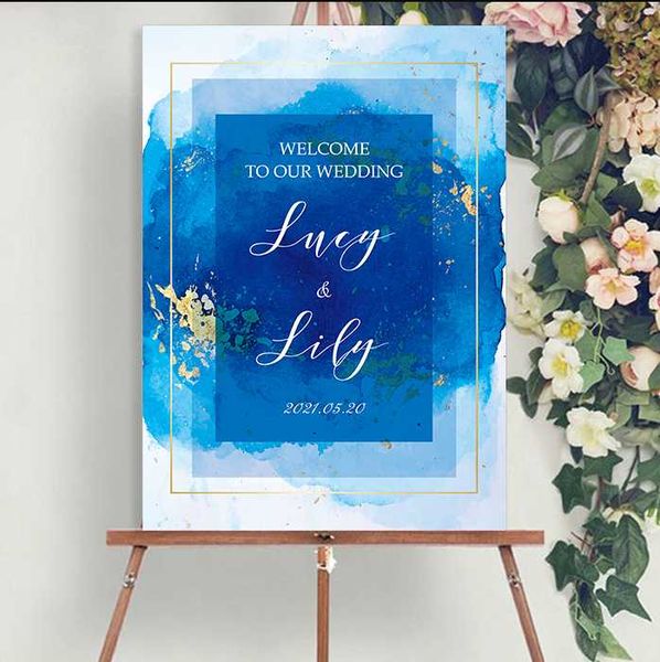 

party decoration discount custom welcome sign wedding print floral to our rustic stand not include