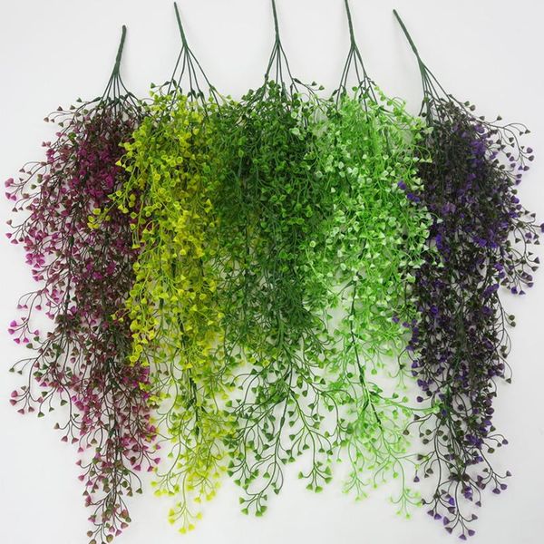 

decorative flowers & wreaths plastic fake flower for home party decoration durable hanging basket multicolor good-looking supplies