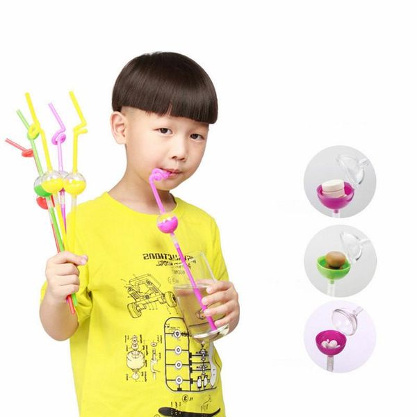 

disposable dinnerware creative football basketball straws boys birthday decoration kids party supplies tableware drinking straw 10 pcs/lot