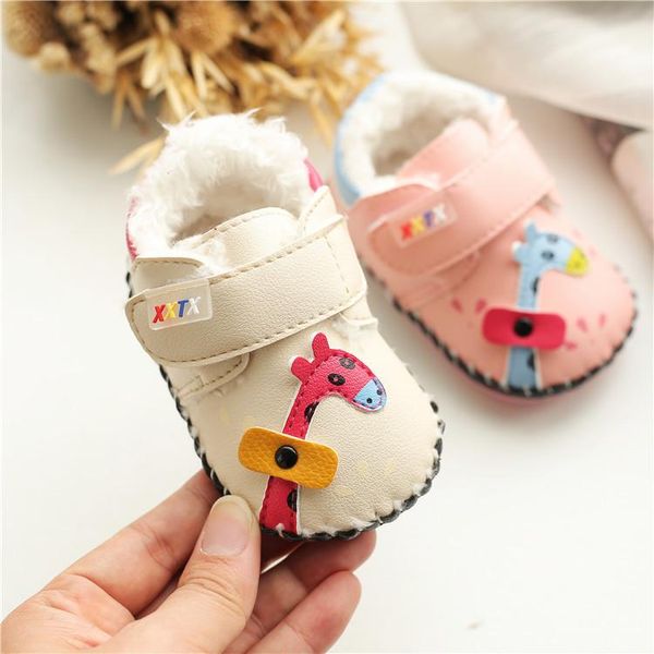 

first walkers cartoon baby breathable toddler shoes non-slip warm soft-soled sneakers boots old kids girls autumn winter casual