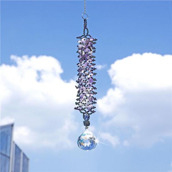 

h&d handmade bracelet shaped pendant 30mm crystal ball prism rainbow maker hanging suncatcher home wedding decoration favors garden decorati