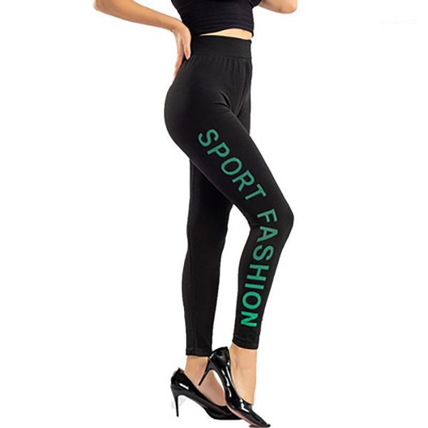 

women's leggings ladies super stretch high waist slim modal one pants gym sports fashion nine, Black